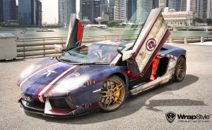 Captain America Lamborghini Aventador