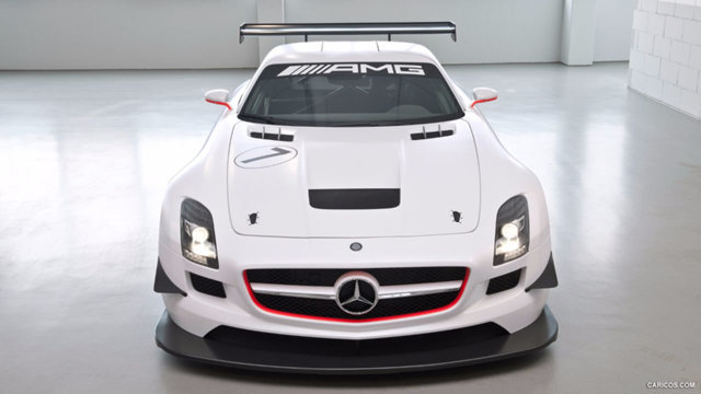 White Mercedes-Benz SLS AMG GT3 Race Car